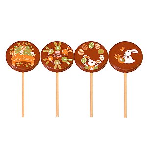 Blister Decorado Transfer para Chocolate - Pirulito 5 Cavidades - Ref. BLP 0069 07 - 1 unidade - Stalden Decor - Rizzo