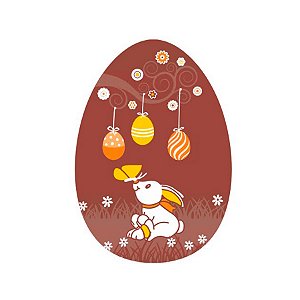 Blister Decorado Transfer para Chocolate - Ovo 350g - Páscoa - Ref. BLP0189 - 1 unidade - Stalden Decor - Rizzo