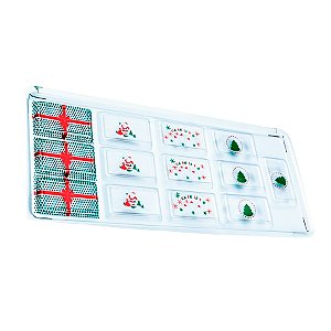 Blister Decorado com Transfer para Chocolate - Tablete - Feliz Natal - BLN018401 - 1 unidade - Stalden - Rizzo