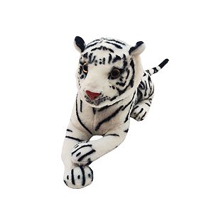Mini Trigre Branco Realista - 14x25cm - 1 unidade - Rizzo - Rizzo