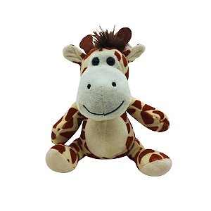 Girafa De Pelúcia Marrom e Branco - 20cm - 1 unidade - Rizzo