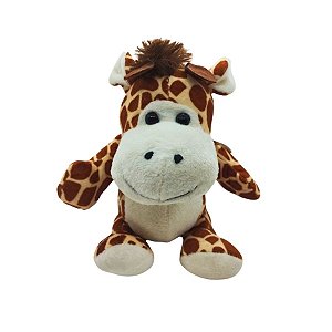 Girafa De Pelúcia Marrom e Branco - 20cm - 1 unidade - Rizzo