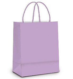 Sacola de Papel M 26x19,5x9,5cm - Lilás - Embalagem Econômica - 10 unidades - Cromus - Rizzo