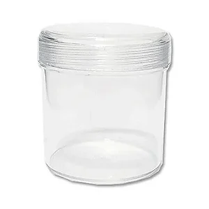 Potinho Acrílico Redondo Tampa Rosqueável - G - 200ml - 6,2cm x 7cm - 10 unidades - Rizzo