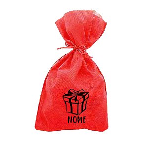 Saco para Surpresas de Natal - Presente - 13x25cm - 10 unidades - Rizzo Personalizado