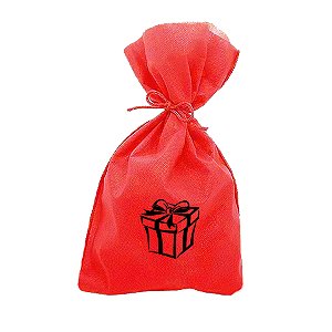 Saco para Surpresas de Natal - Presente - 13x25cm - 10 unidades - Rizzo