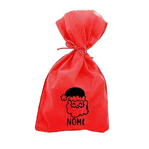 Saco para Surpresas de Natal - Noel - 13x25cm - 10 unidades - Rizzo Personalizado