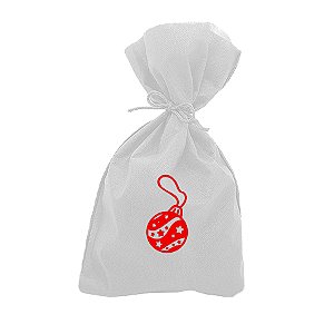 Saco para Surpresas de Natal - Bola de Natal - 13x25cm - 10 unidades - Rizzo