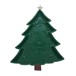 Bandeja Decorativa Premium - Pinheiro Verde Folha - 20x25cm - 1 unidade - Só Boleiras - Rizzo