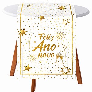 Trilho de Mesa -  Ano Novo Dourado - 40x200cm - 1 unidade - Regina - Rizzo