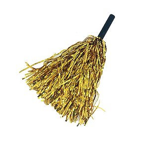 Pompom Metalizado Mamãe Sacode de Carnaval - Dourado - 1 unidade - Rizzo