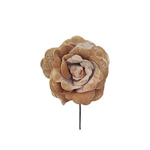 Flor Decorativa - Rosa Ouro - 17cm - 1 unidade - Cromus - Rizzo