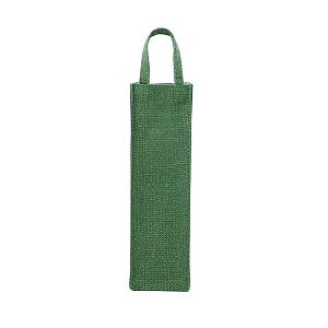 Saco De Juta Para Garrafa - Verde e Dourado - 35x10cm - 1 unidade - Cromus - Rizzo