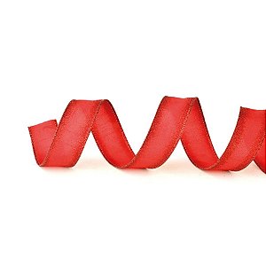 Fita Decorativa Aramada - Vermelho com Glitter - 3,8x914cm   - 1 unidade - Cromus - Rizzo