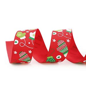 Fita Decorativa Aramada - Natal - 2,5x914cm   - 1 unidade - Cromus - Rizzo