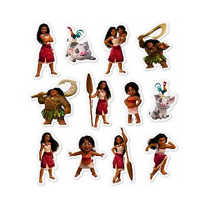 Mini Personagens Decorativos - Moana 2 - 12 unidades - Regina - Rizzo