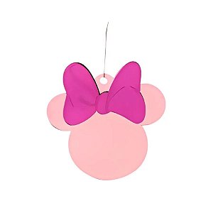Enfeite Para Pendurar De Natal - Pingente Minnie Com Laço - 15cm - Disney Original - 1 unidade - Cromus - Rizzo