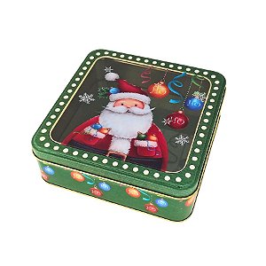 Lata De Metal De Natal Com Visor - Papai Noel - 15cm - 1 unidade - Art Lille - Rizzo