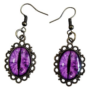 Brinco de Halloween - Olho Roxo- 5,5cm - 1 unidade - Rizzo - Rizzo