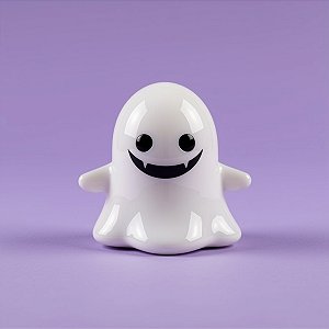 Enfeite Decorativo De Halloween - Fantasma Sorriso Piscante - 5,5x4,5cm - 1 unidade - Rizzo
