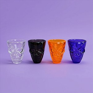 Copo de Shot Halloween - Caveira - 55ml - 4 unidades - Rizzo