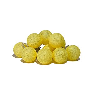 Luminária Cordão de Luz Led Bolinhas - Amarelo - 1 unidade - ArtLille - Rizzo