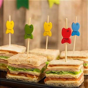 Palito Decorativo para Petisco - Peixe - 20 unidades - Rizzo