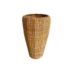 Vaso Decorativo Fibra Aruana De Seagrass - 32x32x55cm - 1 unidade - Rizzo
