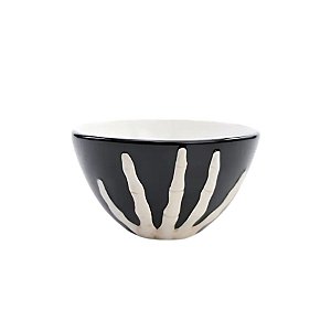 Tigela de Cerâmica Mão De Esqueleto - 17x8cm - 1 unidade - Cromus - Rizzo