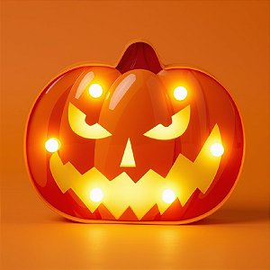 Enfeite Decorativo Halloween - Abóbora Iluminada - 16,5cm - 1 unidade - Rizzo