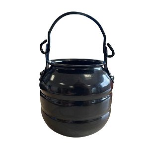 Baldinho de Halloween com Alça - Caldeirão Preto - 15x9cm - 1 unidade - Rizzo