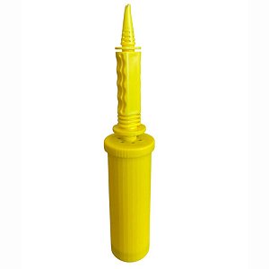 Inflador a Ar Bomba Manual para Balão - Amarelo - 1 unidade - KLF Festas - Rizzo