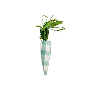 Cenoura Decorativa Xadrez Azul - 23cm - 1 unidade - Cromus - Rizzo