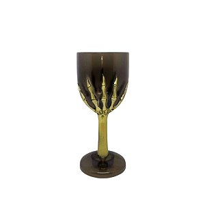 Taça Para Festa - Preta Com Mão Dourada - Halloween - 1 unidade - Rizzo