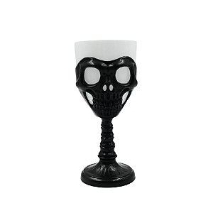Taça Halloween - Branco e Preto - Caveira - 250ml - 1 unidade - Rizzo