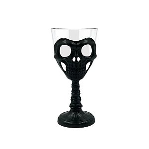 Taça Halloween - Preto com Transparente - Caveira - 250ml - 1 unidade - Rizzo