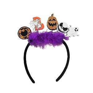 Tiara Halloween - Mix 5 Personagens - 1 unidade - Partiu Festa - Rizzo