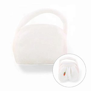 Bolsa Pelúcia Orelha de Coelho - Branco - 16cm - 1 unidade - Cromus - Rizzo