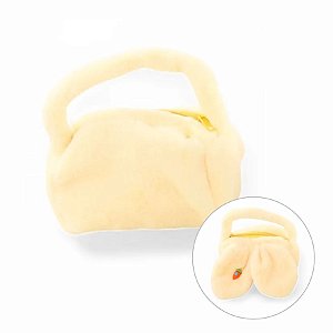 Bolsa Pelúcia Orelha de Coelho - Amarelo - 16cm - 1 unidade - Cromus - Rizzo