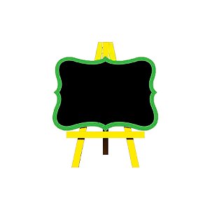 Lousa MDF Verde e Amarelo 26x30cm - 1 unidade - Rizzo