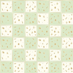 Folha para Ovos de Páscoa Perolado Quinn Verde 69x89cm - 25 unidades - Cromus - Rizzo