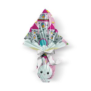 Saco Express 32x32cm para Ovos de 150g a 250g - Castelo Rosa - 25 unidades - Cromus - Rizzo