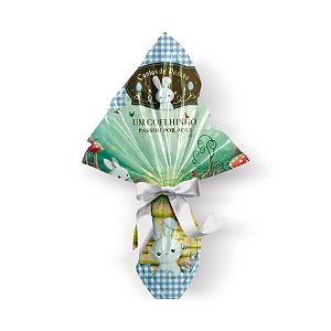 Saco Express 44x44cm para Ovos de 500g a 750g - Contos Páscoa Azul - 5 unidades - Cromus - Rizzo