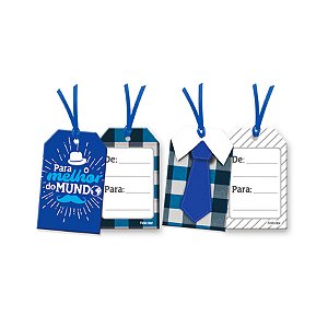 Tag Decorativa - Mister - Dia dos Pais - 8 unidades - FestColor - Rizzo