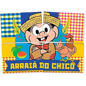 Kit Decorativo 4 partes - Chico Bento - 90x64cm - 1 unidade - FestColor - Rizzo