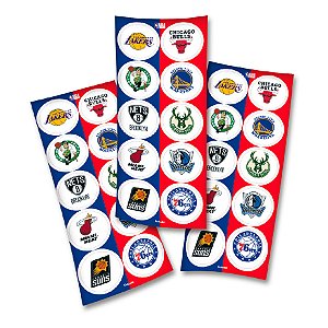 Adesivo Redondo - NBA - 30 unidades - FestColor - Rizzo