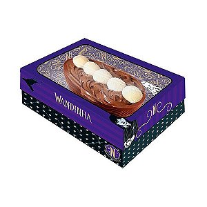 Caixa Ovo 3 em 1 com Visor P - Wandinha - 1 unidade - Festcolor - Rizzo