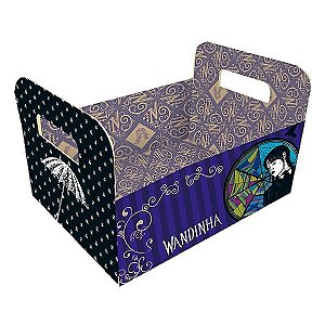 Caixote de Papel Cartão G - Wandinha - 1 unidade - Festcolor - Rizzo