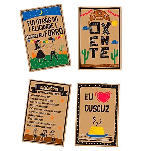 Quadros Decorativos Festa Junina - Sertão - 4 unidades - Festcolor - Rizzo