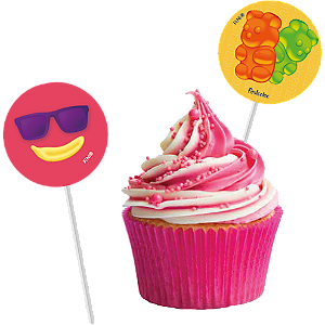 Bandeirinha Para Doce Festa Fini - 08 unidades - Festcolor - Rizzo Festas